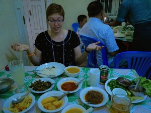 American portions at restaurant in Mandalay!