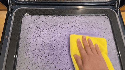 Wipe oven glass